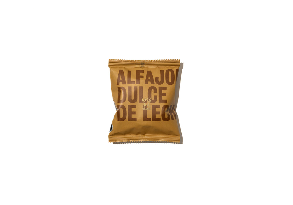 Alfajor blanco con dulce de leche