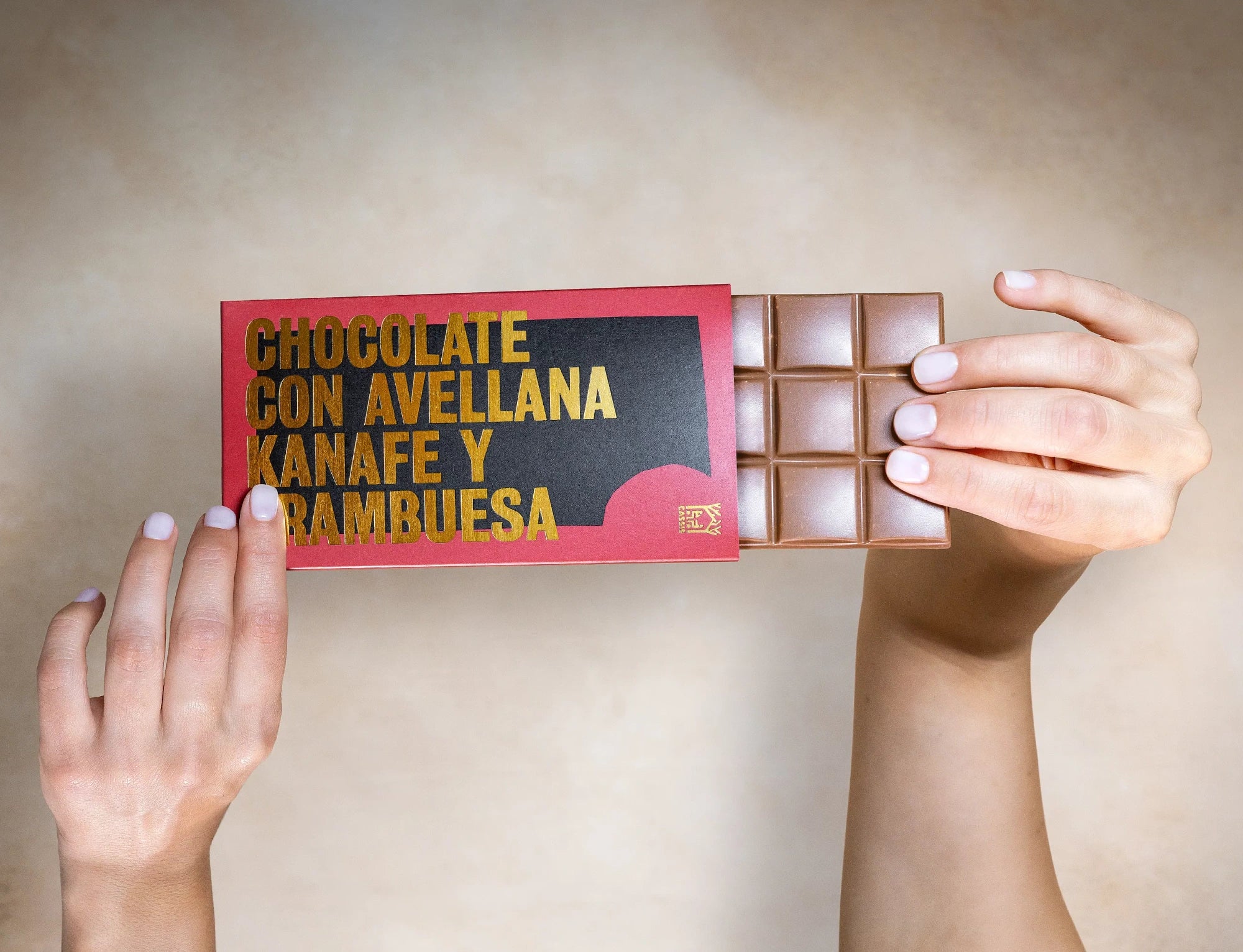 Tableta avellana kanafe y frambuesa