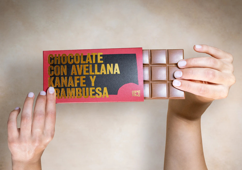 Tableta avellana kanafe y frambuesa