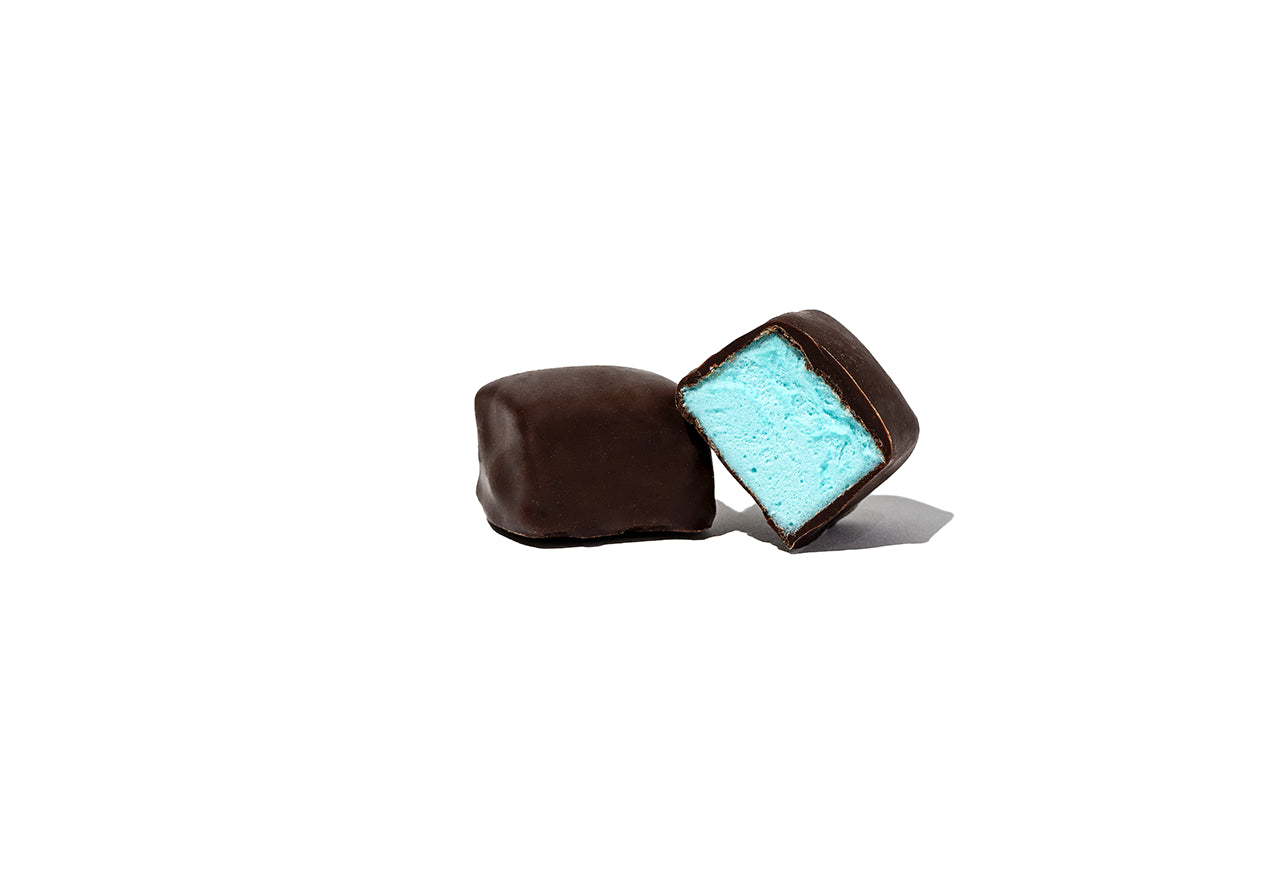 Marshmallows bañados en chocolate